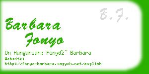 barbara fonyo business card